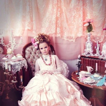 Let Them Eat Cake <br />
This photo session was inspired by Marie Antoinette and the Victorian era! It was shot in a porch using all authentic and antique furniture and props and it was the model's first photoshoot! I am thrilled with how these photos turned out! 