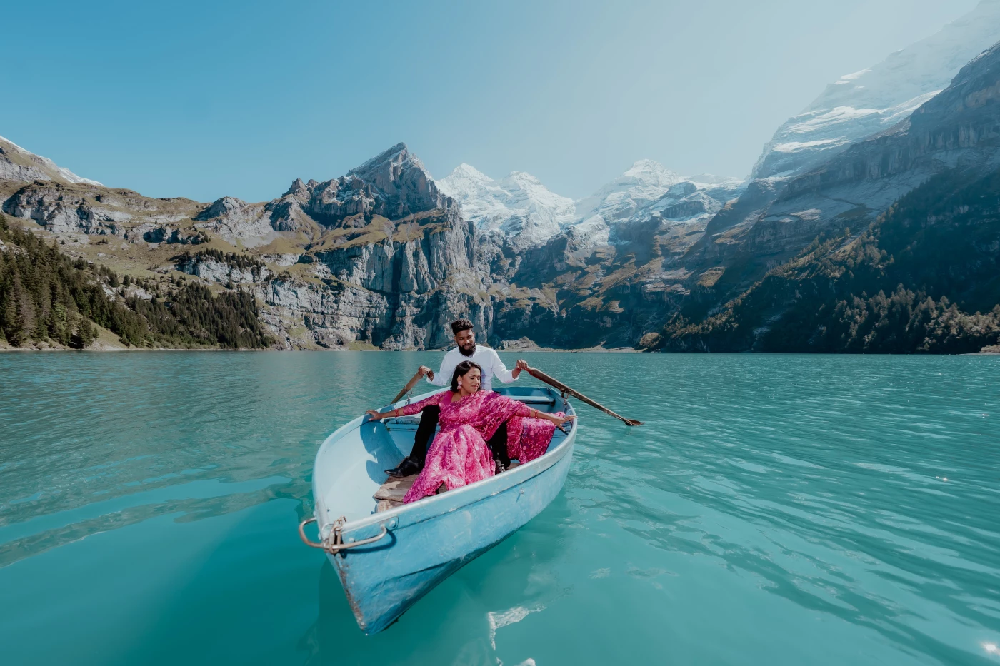 The beauty of Switzerland in one picture. This couple came all the way from France to do a pre weddi...