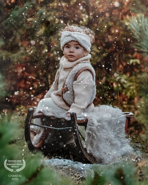 Little girl in winter wonderland!