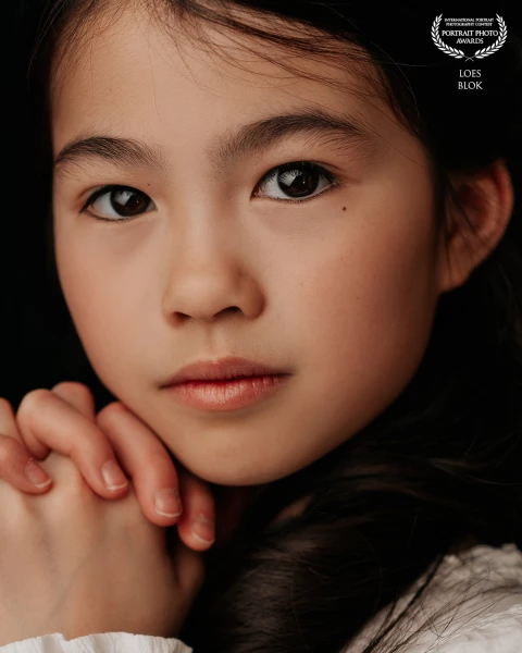 “Charlene in Portrait” one out of my serie Giggles in Portrait. Charlene is 9 years old.