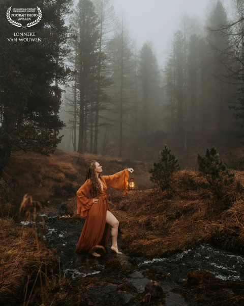 At this magical place, along side the road in the Dolomites, dear Charlotte stood in the freezing ri...