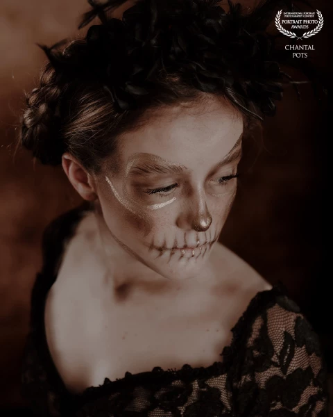 Elegance painted in shadows. A portrait of fragility, mortality, and restrained strength.