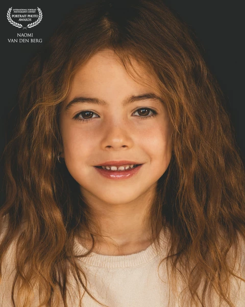 A beautiful sweet girl with a special hair colour and wreckles