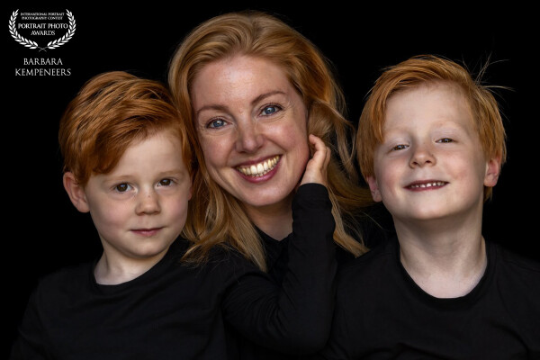 A non-traditional portrait of a cool boy mom with her two energetic boys.
Not a perfectly posed phot...