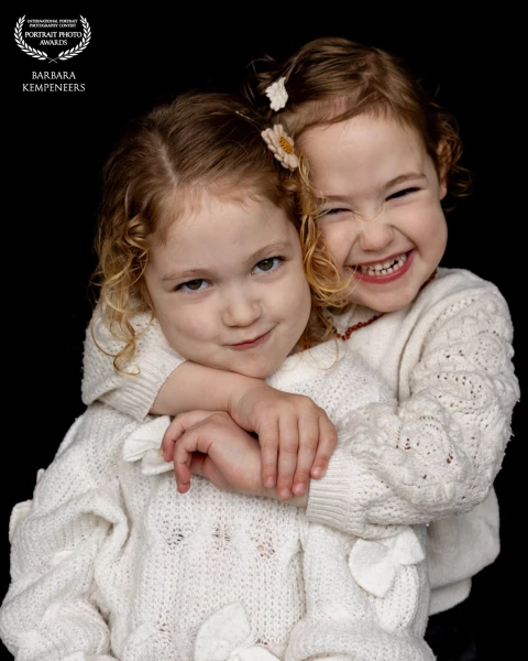 I photographed these twin sisters just as they are...full of joy, laughter, and perfectly matched in...