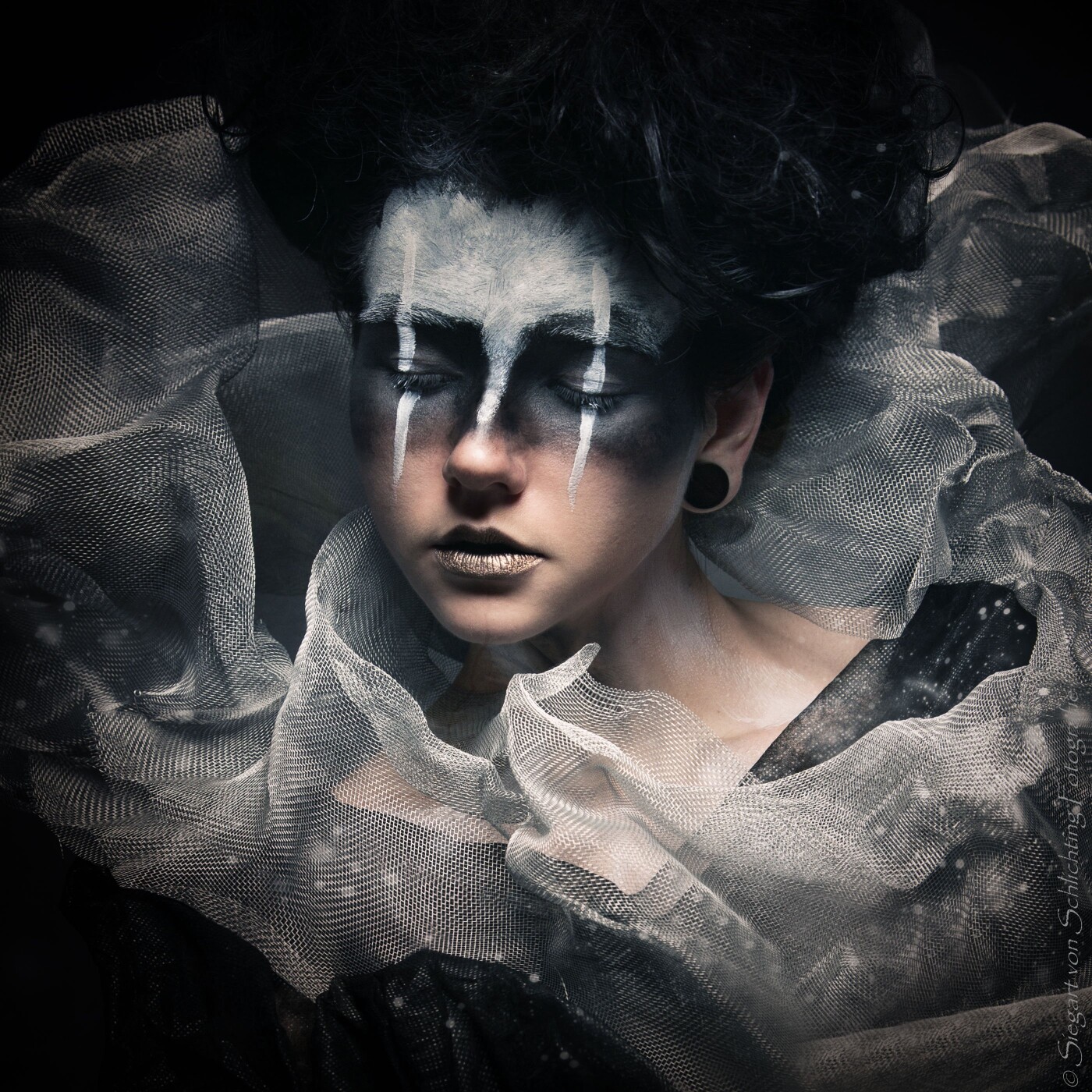 We are always looking to create new interesting and unusual stylings. Halloween was close and we wanted to try a styling that is equally beautiful and dark. And that is the result :-)