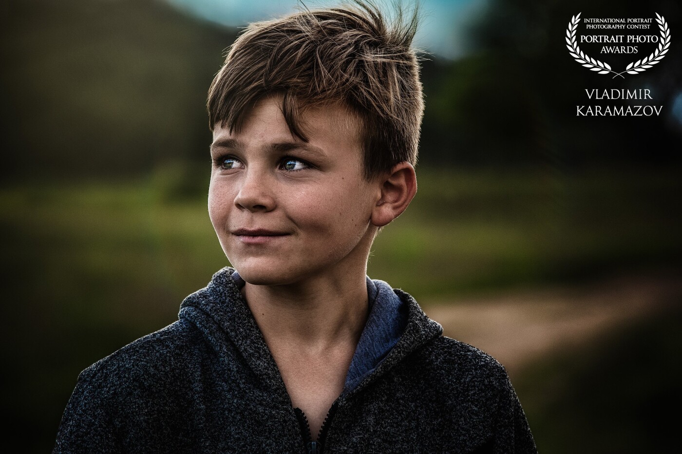 I saw this boy from my car in the mountains near a small village. I saw his face and jumped out of the car. He was very surprised, but he allowed me to take a picture of him. His emotion was very strong, and he cried. It was a big event for him. The emotion I saw in his eyes also captivated me. 