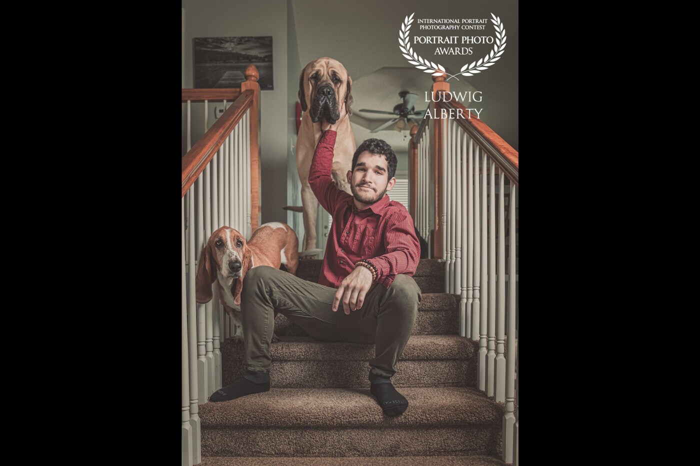 The pack, how pets are part of the family. This boy is proud of him and his fur ones, how they together are making the story of his life.