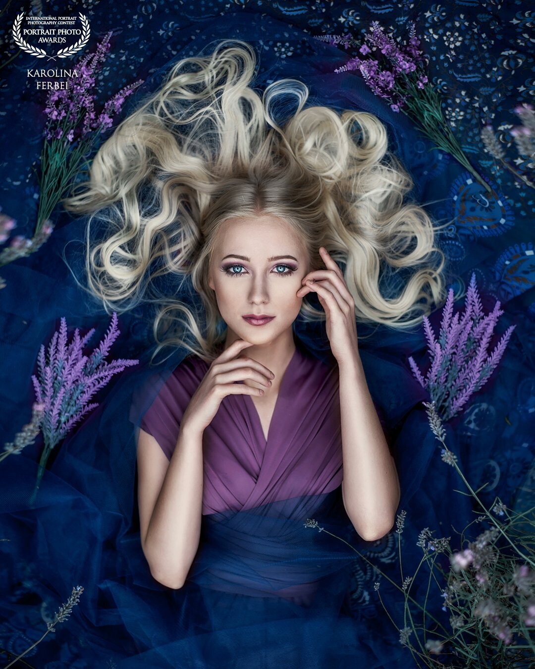 My favourite portrait shot from our trip to the lavender field.<br />
Like many of us, I'm just in love with lavender and always wanted to shoot in a lavender field.<br />
There are no lavender fields around Tauranga, but I found few in Waikato. So I've decided to shoot in Lavender Backyard Garden. It costs $100 per hour to shoot in the evening, as the farm closing at 5 and can be only rented for after hours.<br />
So I've decided to shoot in the morning once it's opened. Had to start driving at 7am from Tauranga. My model and MUA started preparation at 7am in Hamilton.<br />
Things we do for a great shot.
