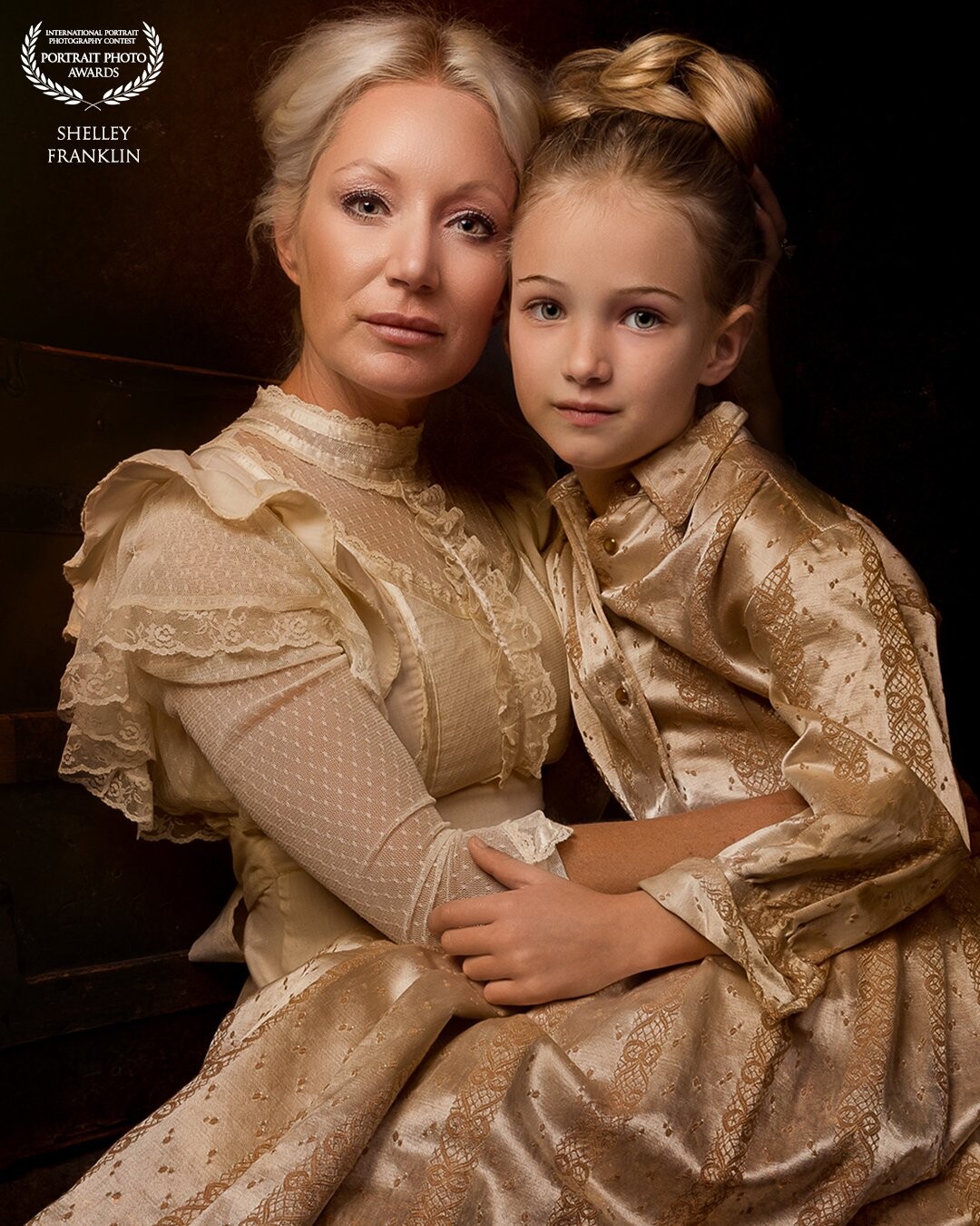 This beautiful Mom and daughter came to the studio for some family photos and when we finished we had some fun choosing some vintage dresses from the studio wardrobe closet and mom did quick updo's on both of them.  They ended up being my favorite photos we took that day.