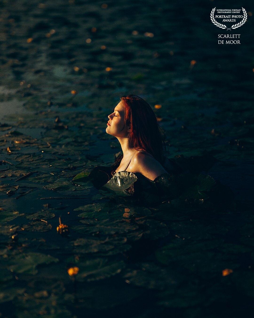 This was an awesome shoot! But what you don’t see in this photo, is that Judiths legs were strangled in slippery water lily stems, her feet got sucked into the mud and underneath the surface her body was covered with tiny beetles. But hey, anything for an awesome photo, right?