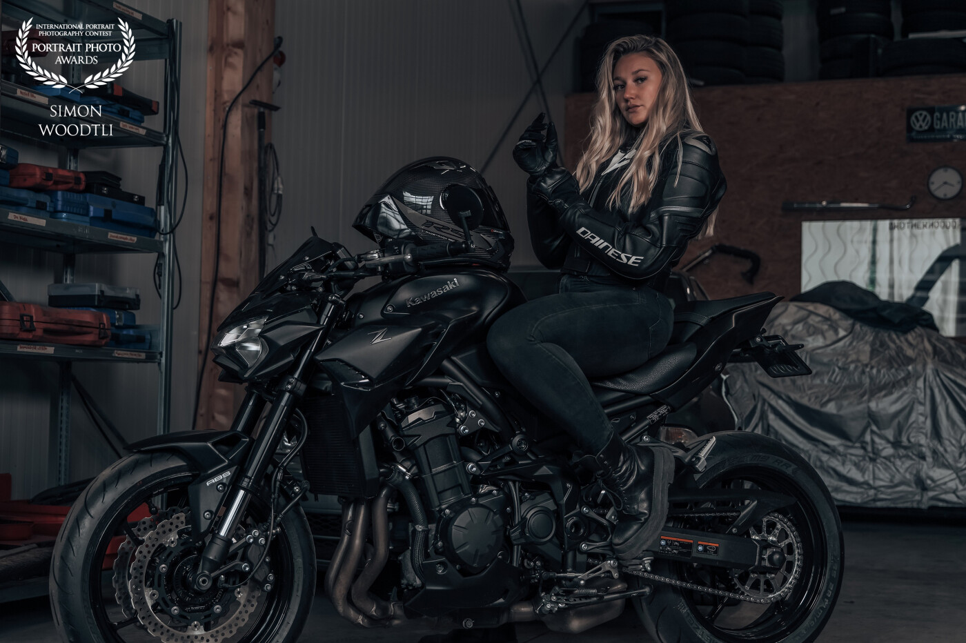 It was the first shoot with Chäntu. She is a passionate motorcyclist. So we thought before the motorbike season starts, we'll start with a motorbike shoot.
